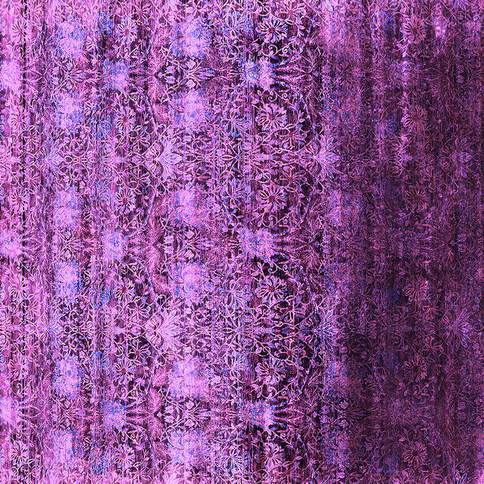 Square Machine Washable Oriental Purple Industrial Area Rugs, wshurb1534pur
