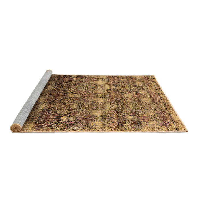 Sideview of Machine Washable Oriental Brown Industrial Rug, wshurb1534brn