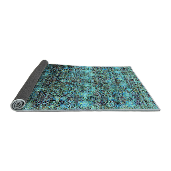Sideview of Oriental Light Blue Industrial Rug, urb1534lblu