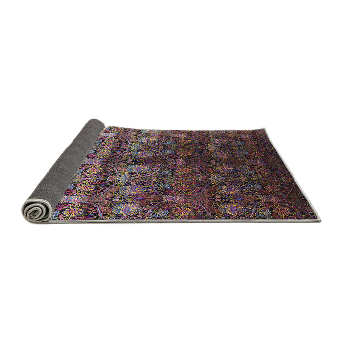Sideview of Mid-Century Modern Purple Lily Purple Oriental Rug, urb1535