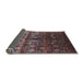 Sideview of Mid-Century Modern Purple Lily Purple Oriental Rug, urb1535