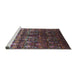 Sideview of Machine Washable Industrial Modern Purple Lily Purple Rug, wshurb1535