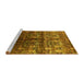 Sideview of Machine Washable Oriental Yellow Industrial Rug, wshurb1535yw