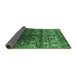 Sideview of Oriental Emerald Green Industrial Rug, urb1535emgrn