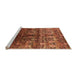 Sideview of Machine Washable Oriental Orange Industrial Area Rugs, wshurb1535org