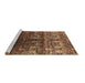 Sideview of Machine Washable Oriental Brown Industrial Rug, wshurb1535brn