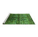 Sideview of Machine Washable Oriental Green Industrial Area Rugs, wshurb1535grn