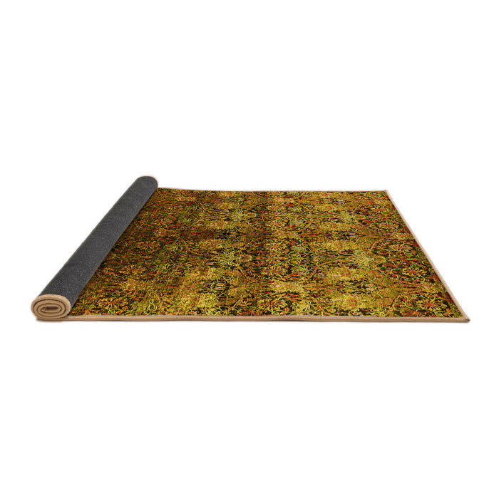 Sideview of Oriental Yellow Industrial Rug, urb1535yw