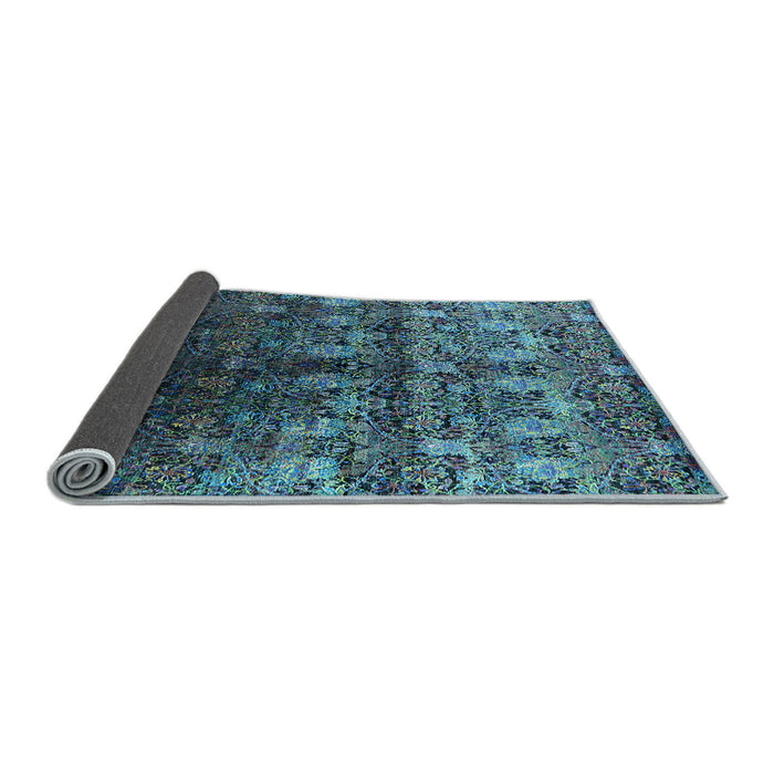 Sideview of Oriental Light Blue Industrial Rug, urb1535lblu
