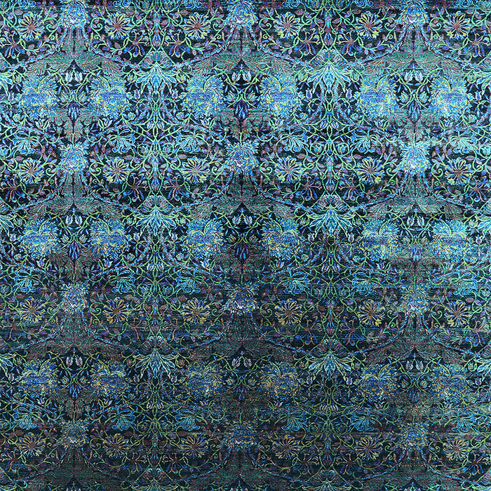 Square Oriental Light Blue Industrial Rug, urb1535lblu