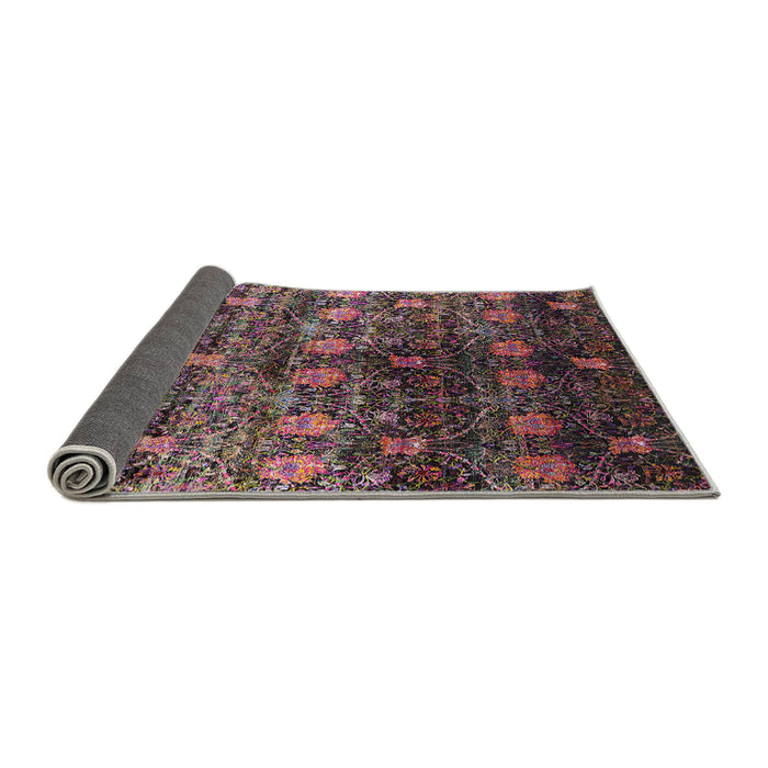 Sideview of Mid-Century Modern Purple Lily Purple Oriental Rug, urb1536