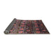 Sideview of Mid-Century Modern Purple Lily Purple Oriental Rug, urb1536