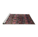 Sideview of Machine Washable Industrial Modern Purple Lily Purple Rug, wshurb1536