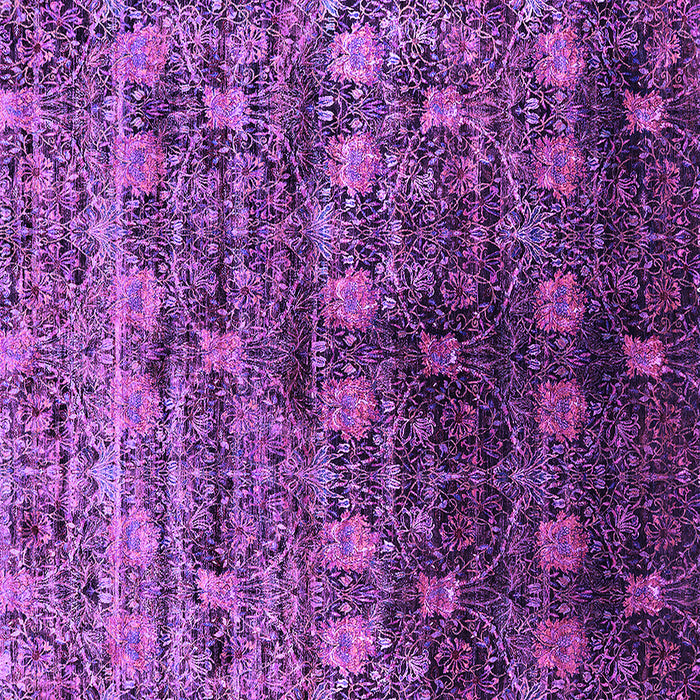 Square Machine Washable Oriental Purple Industrial Area Rugs, wshurb1536pur