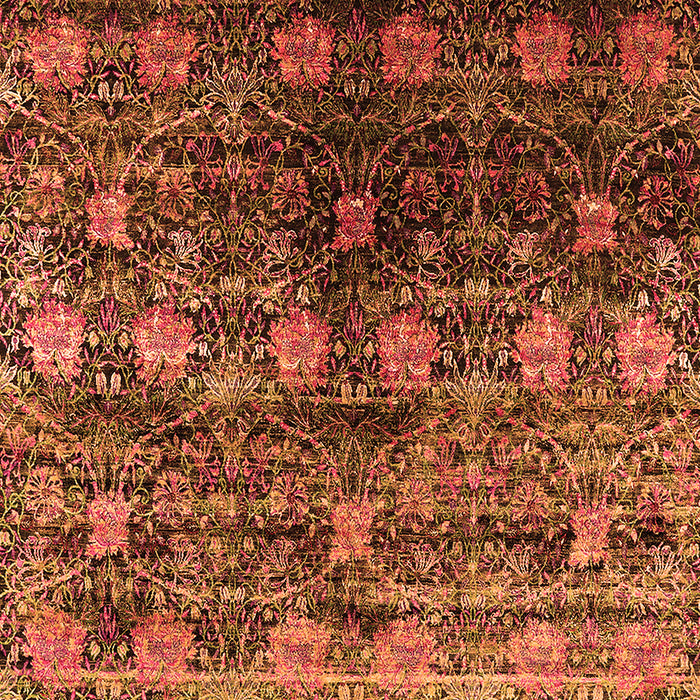 Machine Washable Oriental Orange Industrial Area Rugs, wshurb1536org