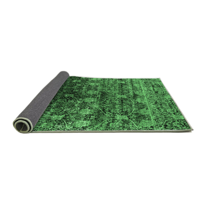 Sideview of Oriental Emerald Green Industrial Rug, urb1536emgrn