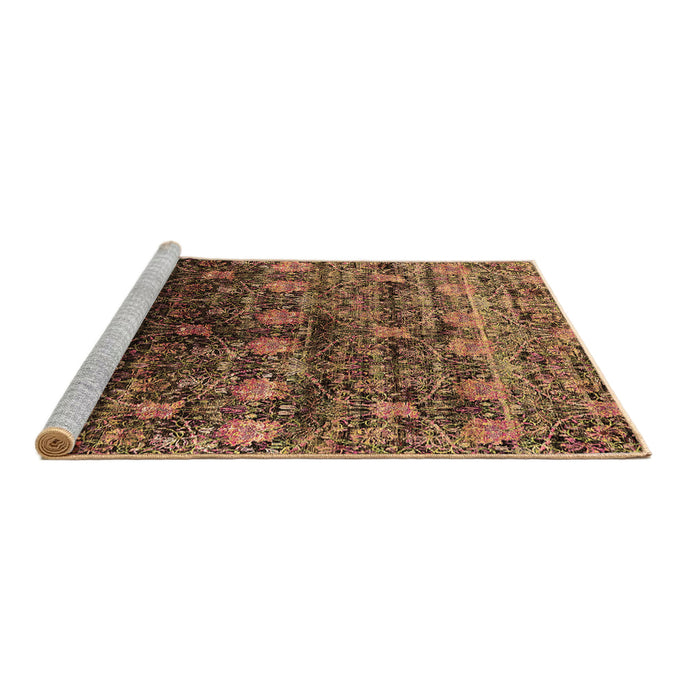 Sideview of Machine Washable Oriental Brown Industrial Rug, wshurb1536brn