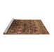 Sideview of Machine Washable Oriental Brown Industrial Rug, wshurb1536brn