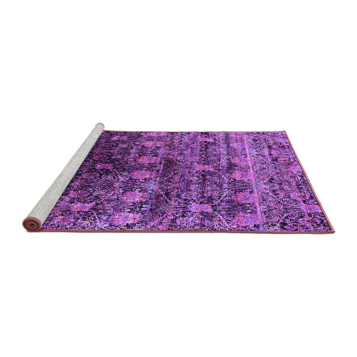 Sideview of Machine Washable Oriental Purple Industrial Area Rugs, wshurb1536pur