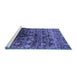 Sideview of Machine Washable Oriental Blue Industrial Rug, wshurb1536blu