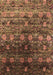 Machine Washable Oriental Brown Industrial Rug, wshurb1536brn