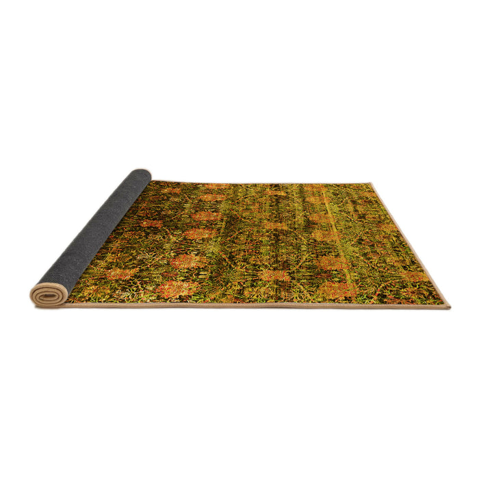 Sideview of Oriental Yellow Industrial Rug, urb1536yw
