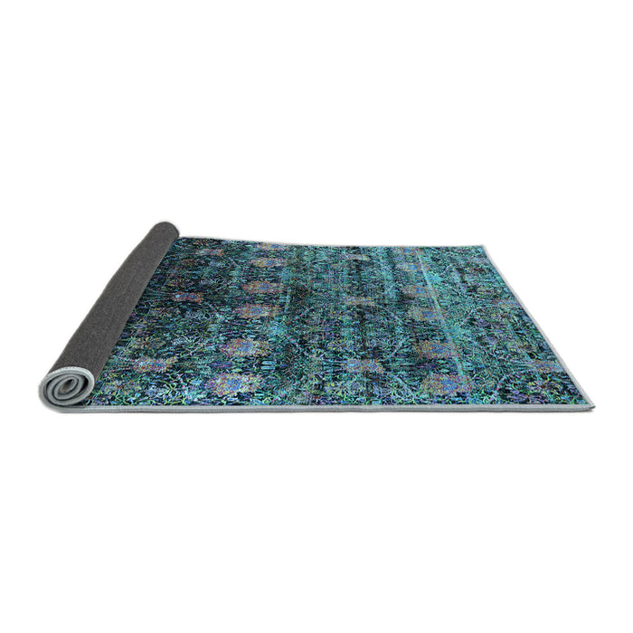 Sideview of Oriental Light Blue Industrial Rug, urb1536lblu