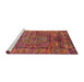 Sideview of Machine Washable Industrial Modern Crimson Red Rug, wshurb1537