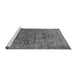 Sideview of Machine Washable Oriental Gray Industrial Rug, wshurb1537gry