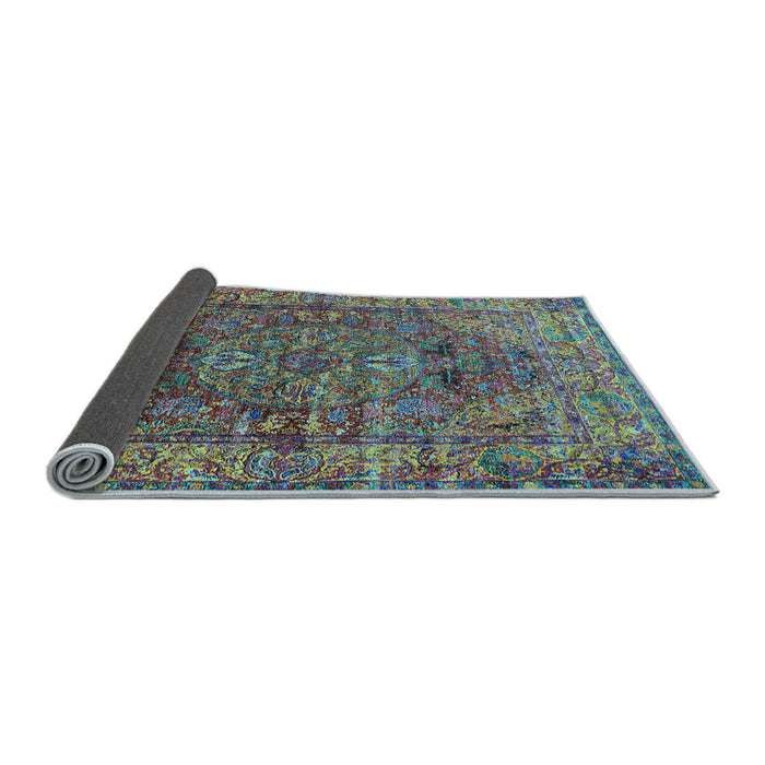 Sideview of Oriental Light Blue Industrial Rug, urb1537lblu