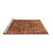 Sideview of Machine Washable Oriental Brown Industrial Rug, wshurb1537brn