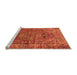 Sideview of Machine Washable Oriental Orange Industrial Area Rugs, wshurb1537org