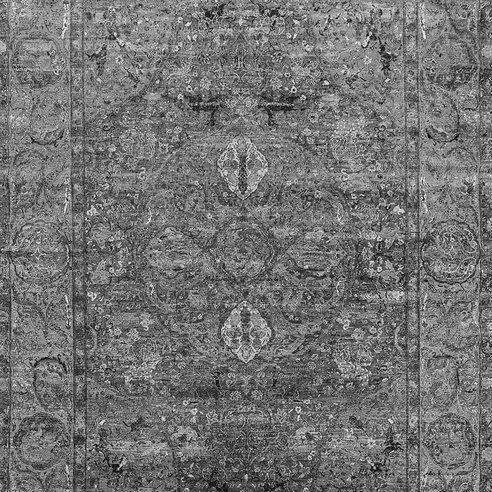 Machine Washable Oriental Gray Industrial Rug, wshurb1537gry
