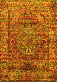 Oriental Yellow Industrial Rug, urb1537yw