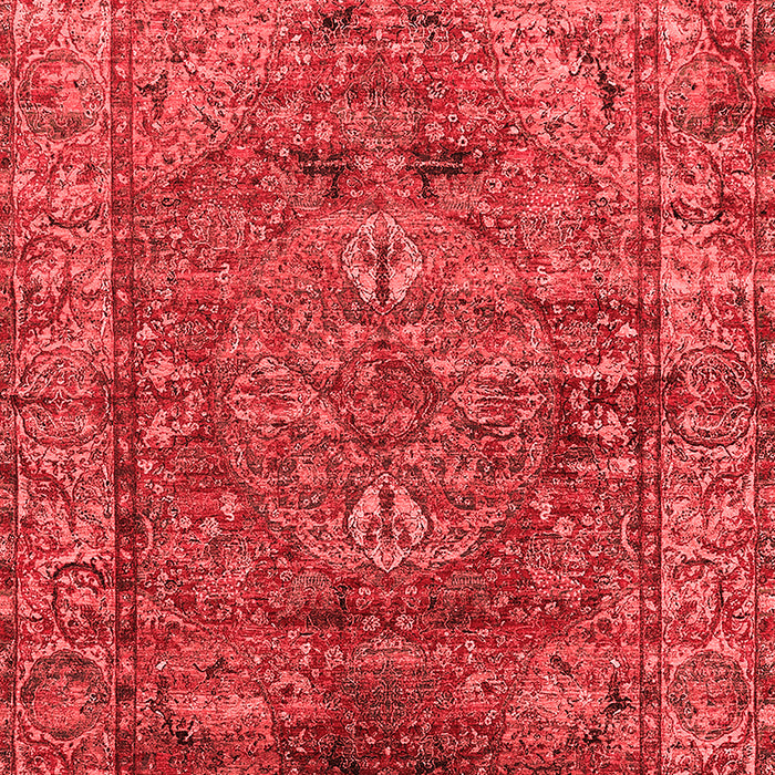 Machine Washable Oriental Red Industrial Rug, wshurb1537red