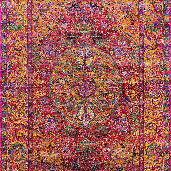 Machine Washable Industrial Modern Crimson Red Rug, wshurb1537