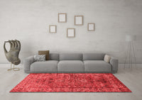 Machine Washable Oriental Red Industrial Rug, wshurb1537red