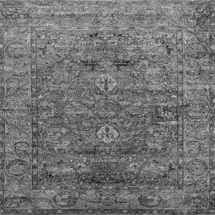 Square Oriental Gray Industrial Rug, urb1537gry