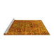 Sideview of Machine Washable Oriental Yellow Industrial Rug, wshurb1537yw