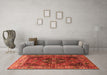 Machine Washable Oriental Orange Industrial Area Rugs in a Living Room, wshurb1538org