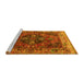 Sideview of Machine Washable Oriental Yellow Industrial Rug, wshurb1538yw