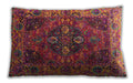 Mid-Century Modern Urban Bright Maroon Red Lumbar Throw Pillow, 13 inch by 19 inch, lburb1538
