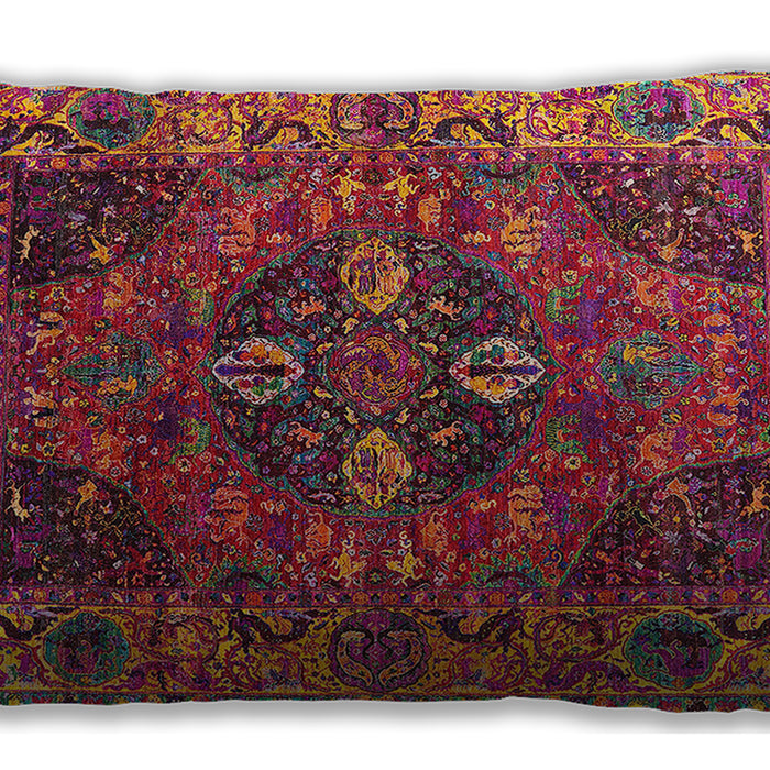 Mid-Century Modern Urban Bright Maroon Red Lumbar Throw Pillow, 13 inch by 19 inch, lburb1538