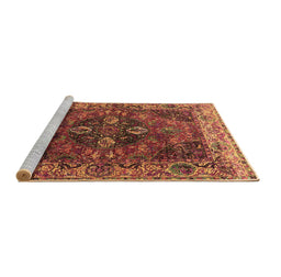 Sideview of Machine Washable Oriental Brown Industrial Rug, wshurb1538brn