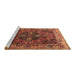 Sideview of Machine Washable Oriental Brown Industrial Rug, wshurb1538brn