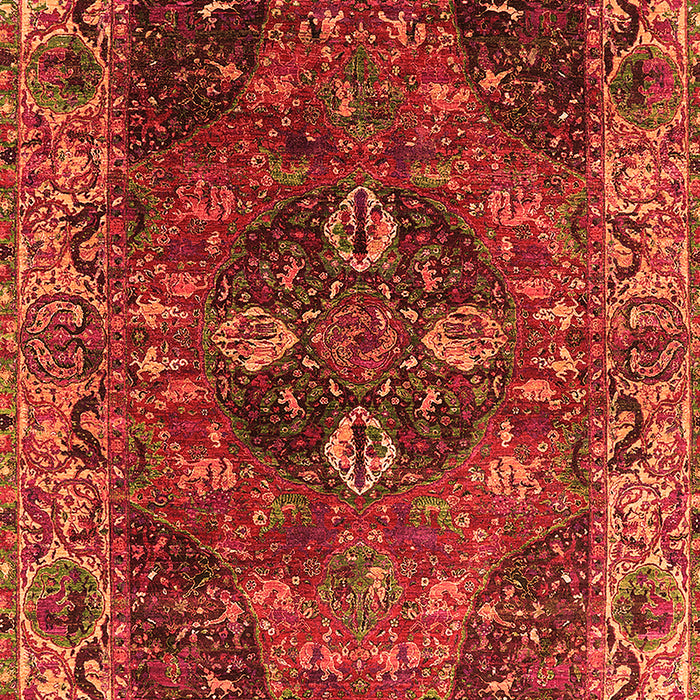 Machine Washable Oriental Orange Industrial Area Rugs, wshurb1538org