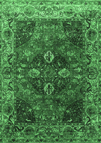 Oriental Emerald Green Industrial Rug, urb1538emgrn