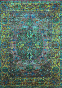 Oriental Turquoise Industrial Rug, urb1539turq