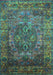 Oriental Turquoise Industrial Rug, urb1539turq