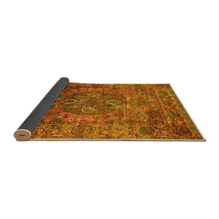 Sideview of Oriental Yellow Industrial Rug, urb1539yw